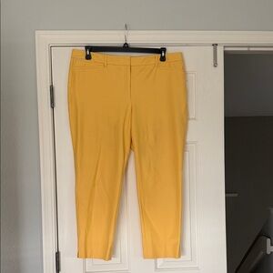 White House Black Market Yellow Capris